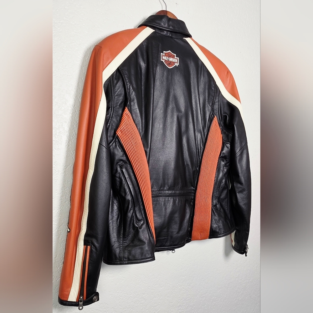 Harley Davidson Women's Bikercore Motorcycle Leather Jacket - Size 1W (18/20) - Picture 5 of 17